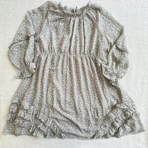 Noralee Green Floral Ruffled Dress EUC 10
